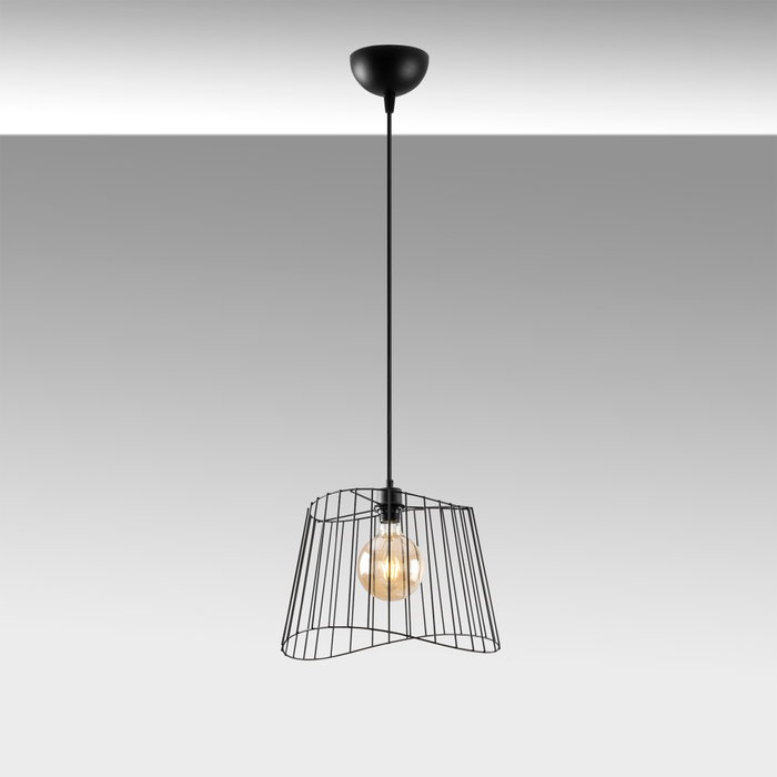 Opviq Lámpara de araña industrial negra con altura ajustable Opviq Lámpara de araña industrial negra con altura ajustable